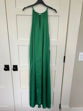 Green Halter Maxi Dress